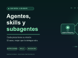 Un sistema abstracto de código digital conecta un agente coordinador con capacidades reutilizables y trabajadores especializados