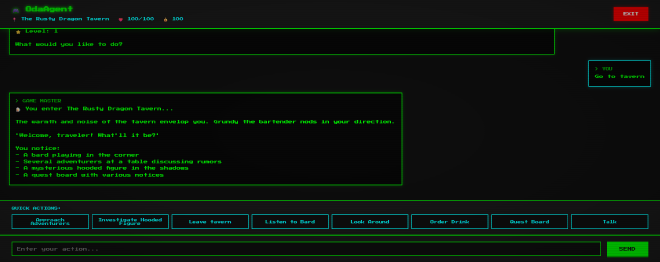 Partida en curso dentro de The Rusty Dragon Tavern